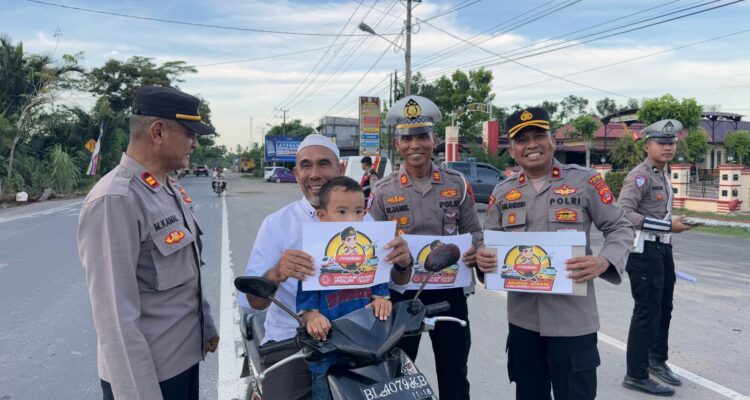 Polres Aceh Utara Gencarkan Sosialisasi Layanan Hotline Mudik Polri 110