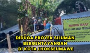 Galian dan Pagar Seng Proyek Pipa PDAM PT Toya Perdana, Mengancam Nyawa Pemudik  di Kawasan Kota Lhokseumawe