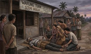 Geger! Pria Tewas Terkapar di Depan Warung Tuak STM Hulu, Keluarga Histeris Diselimuti Duka Mendalam