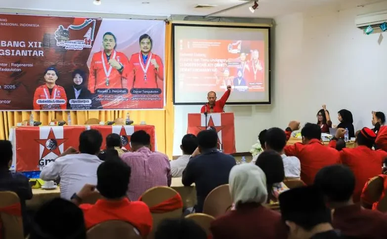 Suasana pembukaan Konfercab XII GMNI Pematangsiantar di Siantar Hotel