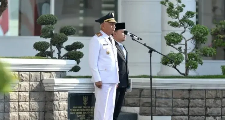 Wagub Surya Pimpin Upacara Hari Otda ke-30, Ingatkan Pemprov Sumut Jangan ‘Jalan Sendiri-sendiri’