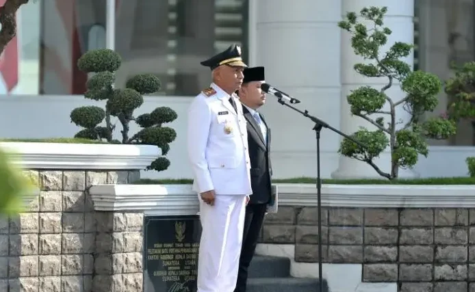 Wagub Surya Pimpin Upacara Hari Otda ke-30, Ingatkan Pemprov Sumut Jangan ‘Jalan Sendiri-sendiri’