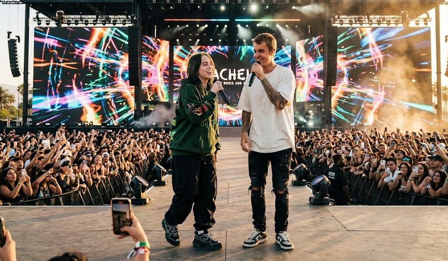 Kejutan Coachella! Justin Bieber Ajak Billie Eilish Naik Panggung