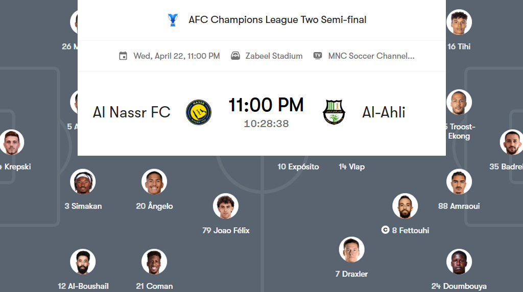 Cara nonton live streaming Al Nassr vs Al Ahli di HP