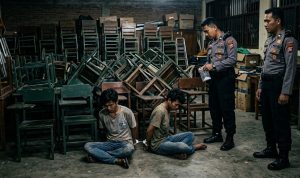 DEMI ISAP SABU! Dua Pemuda Nekat Gasak Ratusan Kursi Sekolah, Berujung Nginap di Sel Polsek Martoba!