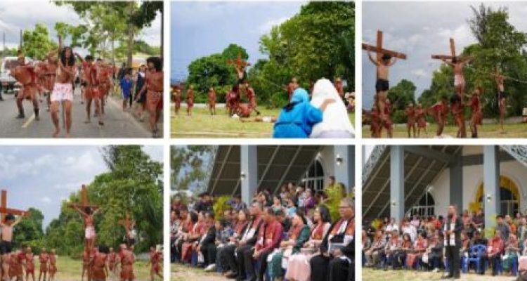 Naposo Sigumpar Perankan Jalan Salib, Bupati Toba Ajak Warga Maknai Kebangkitan Kristus di Paskah Oikumene 2026