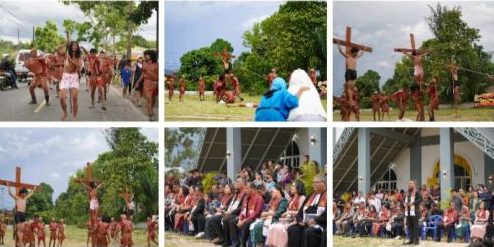 Naposo Sigumpar Perankan Jalan Salib, Bupati Toba Ajak Warga Maknai Kebangkitan Kristus di Paskah Oikumene 2026